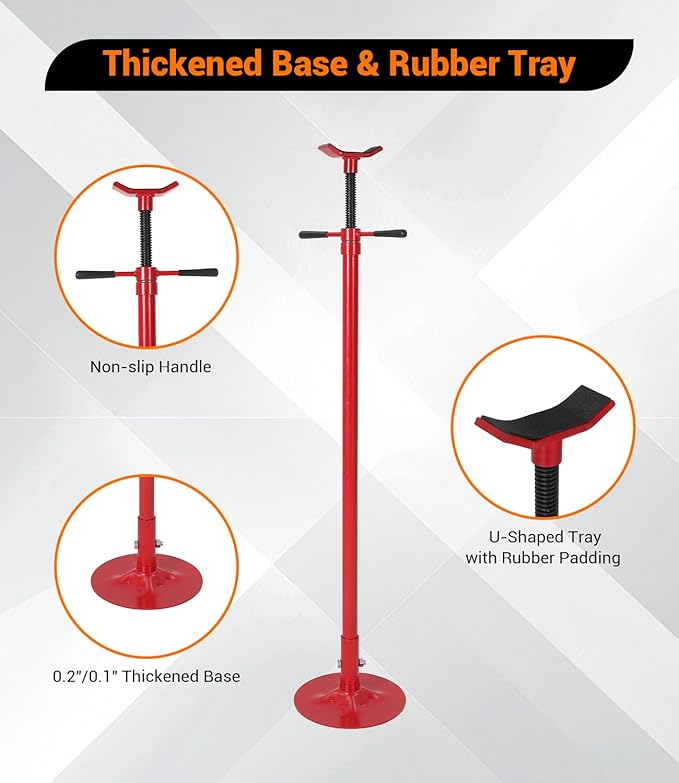 2PACK Underhoist Support Stand, 3/4 Ton Jack Stand, Under Hoist Stand for Vehicle Lifting & Support, 1655Lbs Capacity, Lifting from 38.4 to 75.4Inch,