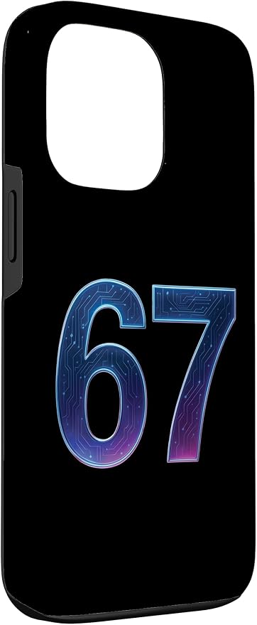 67 Meme Ai Quantum Number 67th Six Seven Tech Digital Future Case for iPhone 13 Pro