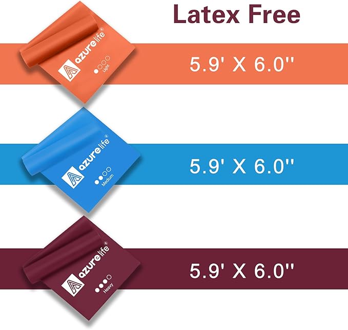 Resistance Bands,Professional Long Non-Latex Elastic Stretch Bands,Exercise Bands for Physical Therapy, Yoga, Pilates, Rehab, at-Home or The Gym Workouts, Strength Training