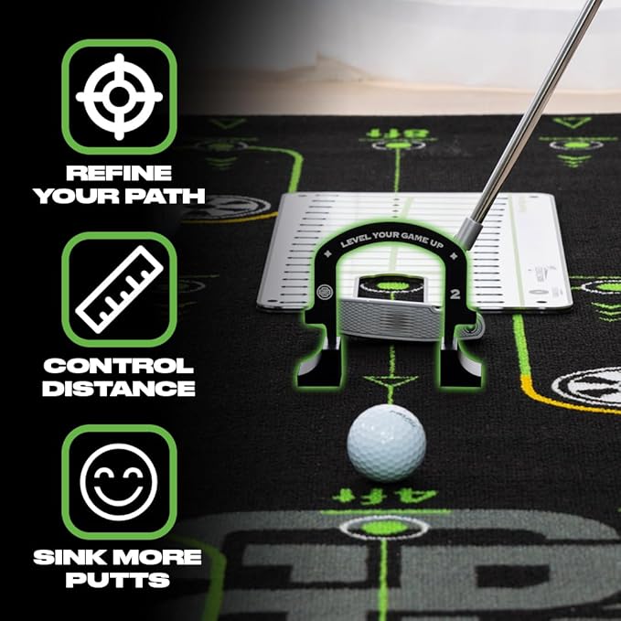 Back 2 Basics Putting Gates Set – Golf Putting Aid for Alignment & Accuracy – Gate Putting Green & Golf Putting Mat Trainer - Gate Putter Training Aid for Putting Green