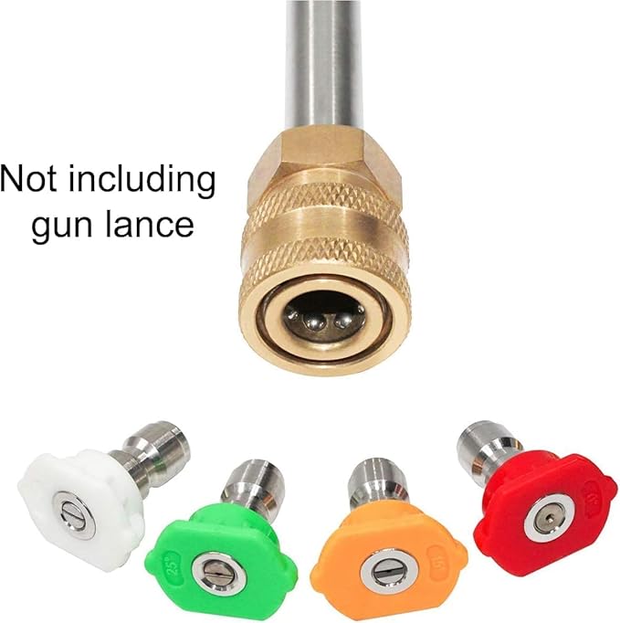 Pressure Washer Spray Nozzle Tips Multiple Degrees, 1/4 inch Quick Connector 4-Pcs