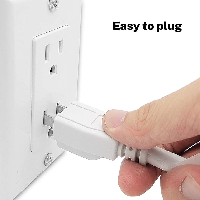 FIRMERST 3 Ft Extension Cord 14 AWG Heavy Duty 1875W 15A 3 Prong White UL Listed