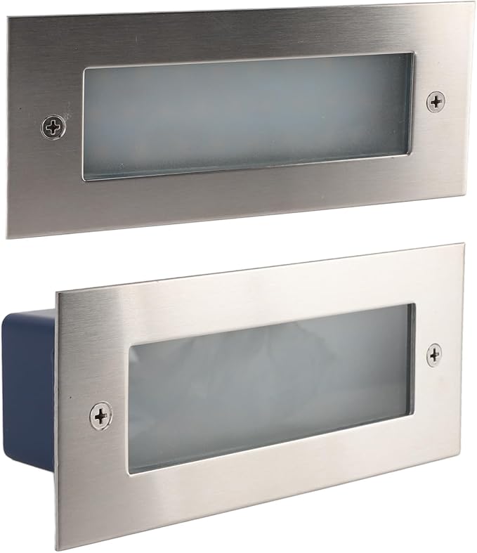 Pwshymi Outdoor Stair Light, Durable Aluminum Alloy Stair Wall Light, 500Lm Brightness, Ideal for and Corridors