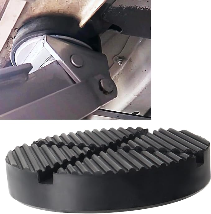 Floor Slotted Car Rubber Jack Pad Frame Protector Guard Adapter Jacking Lifting Disk Pad Tool Pinch Weld Side Chassis Trolley (1Pc)