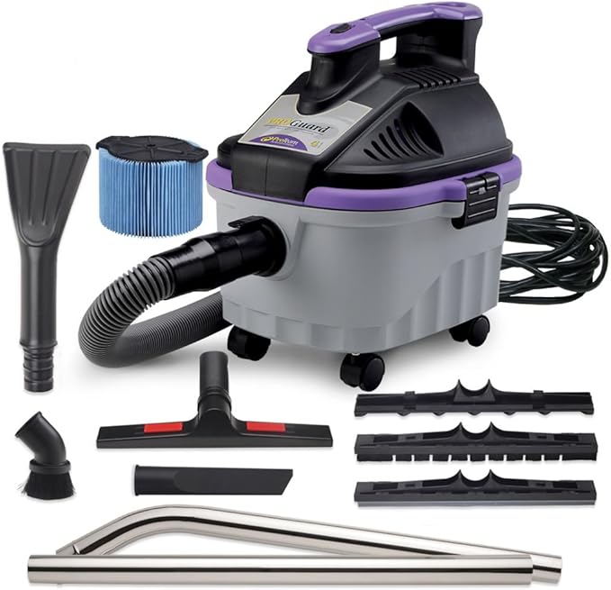 ProTeam Wet Dry Vacuums, ProGuard 4 Portable, 4-Gallon Wet Dry Vacuum Cleaner with Tool Kit