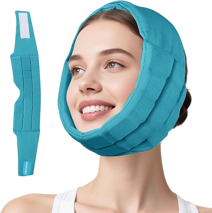 Wisdom Teeth Ice Pack Head Wrap, 2 Hours Long Lasting Cold Therapy Flexible Snug Fit Jaw Ice Pack for Face Oral Surgery, TMJ, Teeth Removed Pain, Cosmetic Injection
