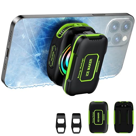 Cell Phone Cooler for Gaming, Magnetic Portable Rechargeable Battery Mobile Phones Radiator with RGB Lights for iPhone Series, iPad Pro, Tablet, TikTok Live