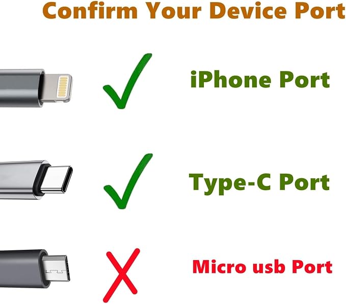 Type USB C 2-in-1 Cell Phone Fan, for iPhone All Series 7 8 X 11 12 13 14 15 16 17 XS XR Plus Mini Pro Max SE, for Samsung Galaxy S, Z Fold Flip, A1/A2/A3/A5 Series, M1/M3/M5, Note Series (Color x4)