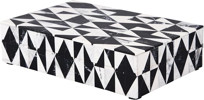 Handicrafts Home Decorative Keepsake Box 8x5 – Small Organizer Box with Lid, Boho Decorative Storage, Retro Memory Box, Unique Coffee Table Décor, Jewelry or Trinket Box, Modern Shelf Decorative Box