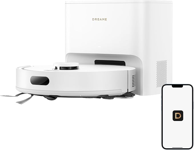 dreame D20 Air Plus Robot Vacuum and Mop, 20,000Pa Powerful Suction | 120-Day Self-Emptying with 4L Dust Bag, Anti-Tangling Tech, Edge-to-Corner Cleaning, Deep Carpet Cleaning, 360° Navigation