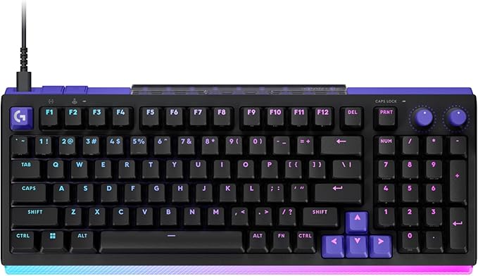 Logitech G512 X 98 TMR + Linear Switch Mechanical Gaming Keyboard - Black | Hot-Swappable 9x TMR Rapid Trigger + Linear Mechanical Switches, Gasket, PBT Keycaps, <8K, LIGHTSYNC RGB, for PC & Mac