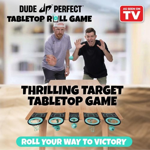 Dude Perfect Tabletop Roll - Target Toss Game for Kids & Adults | Perfect for Family Game Night & Parties