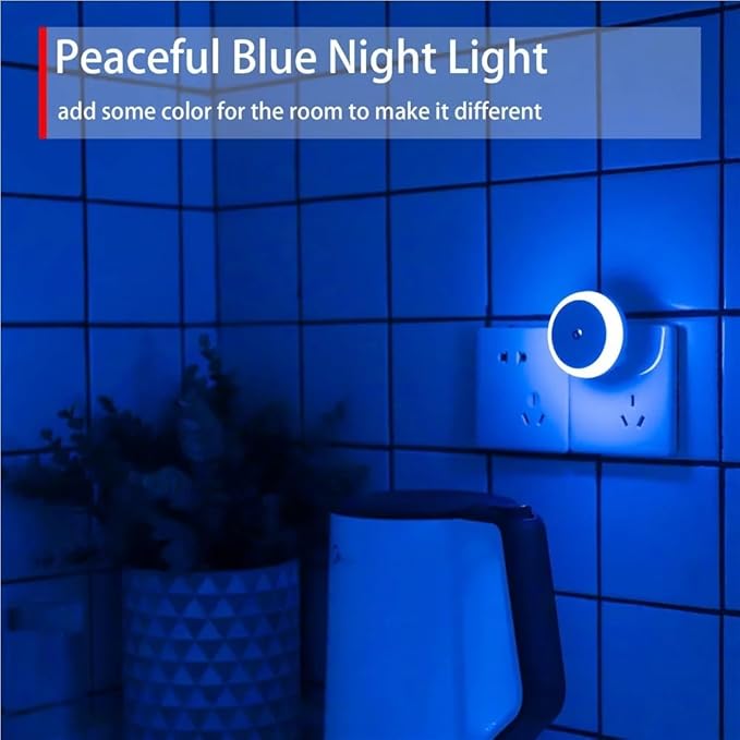 LED Night Light in Dusk to Dawn Smart Sensor Auto Dim Into Wall Night Lamp for Bathroom Hallway Kitchen Stairway Bedroom(1pc Amber)