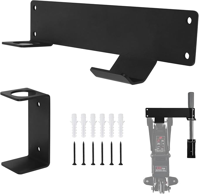 Floor Jack Wall Mount with Handle Holder, Floor Jack Holder, Hydraulic Trolley Jack Stand Accessories