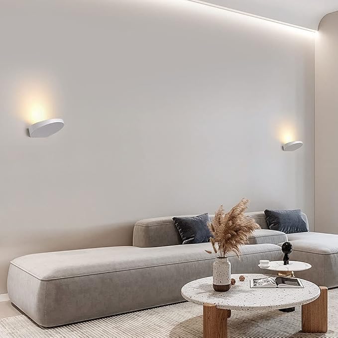Set of 2 Warm White 3000K LED Stair Lights - 5W Indoor Wall Sconces for Living Room, Bedroom, Bedside - Art Gallery Picture e Lighting