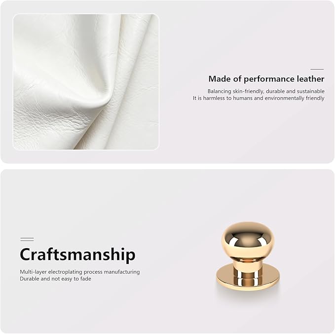 Office Desk Accessories,Beige White Vegan Leather Office Organizer with 1 Drawer & Tray,Pen Holder with Gold-Tone Metal Accents Knob for End Tables,Bedside Table,Bedroom.