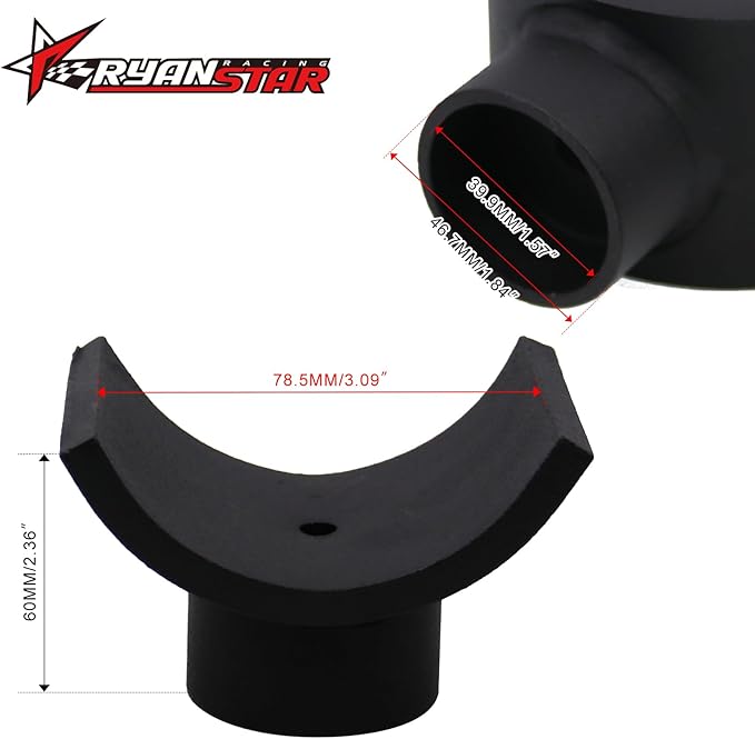 RYANSTAR RACING 3" Lifting Axle Saddle Axle Adapter Compatible with Hydraulic Jack Bottle Jack Floor Jack Made of Stell Black