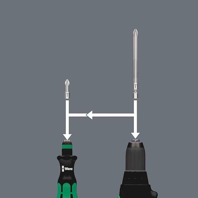 Wera - 5059297001 Kraftform Kompakt 62 Bitholding Screwdriver and Pouch Set, 33-Pieces & Tools 05073593001 950 SPKL/9 SM N SB Long ARM HEX Key Set, One Size, Multi