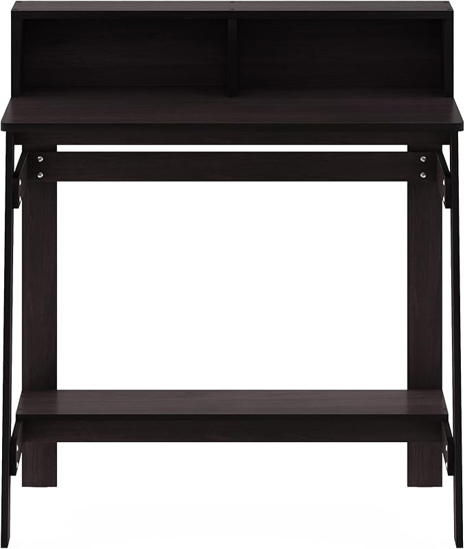 Furinno Simplistic A Frame Computer Desk, Dark Walnut