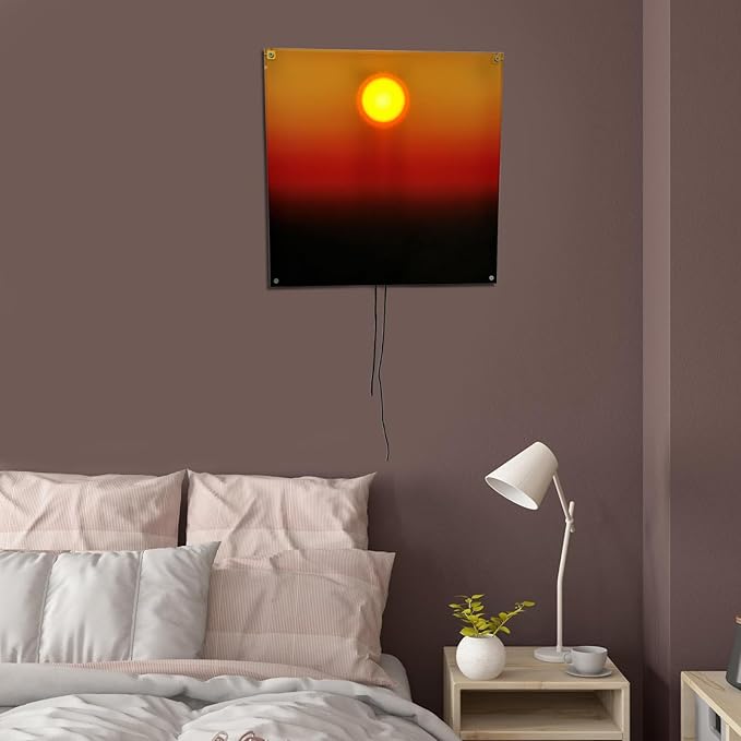 Mindfulness Wall Lamp Features Manual Sun Sunrises Sunset Hanging Light for Serenes Home Atmospheres Unique Acrylic Sunset Lamp Wall Ornament