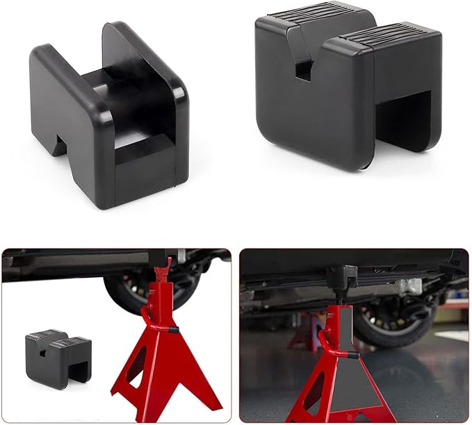 MUGE RACING Jack Stands Pad Universal Jack Stand Adapter for Torin Big Red T43002 Universal Rubber Slotted Frame Rail Pinch Welds Protector, 1PACK