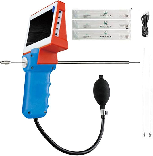 Artificial Insemination AI Gun Dog Visual Video Breeding Device Veterinary Tube Needle Gun for Medium or Large Dog,with Adjustable Light,Photo and Video Functions Dog