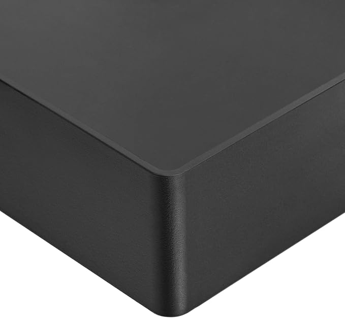 Amazon Basics Rectangular Plastic Desk Organizer, letter size Tray, 2-Pack, 9.7 x 2.2 x 13 inches, Black