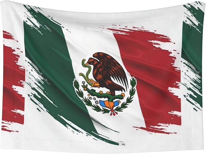 Reversible Dog Blanket for Beds Couches, Mexico Flag Cool Eagle, Double Sided Cat Blanket with Textured Dot Feel and Smooth Feel for Seasonal Comfort All Year