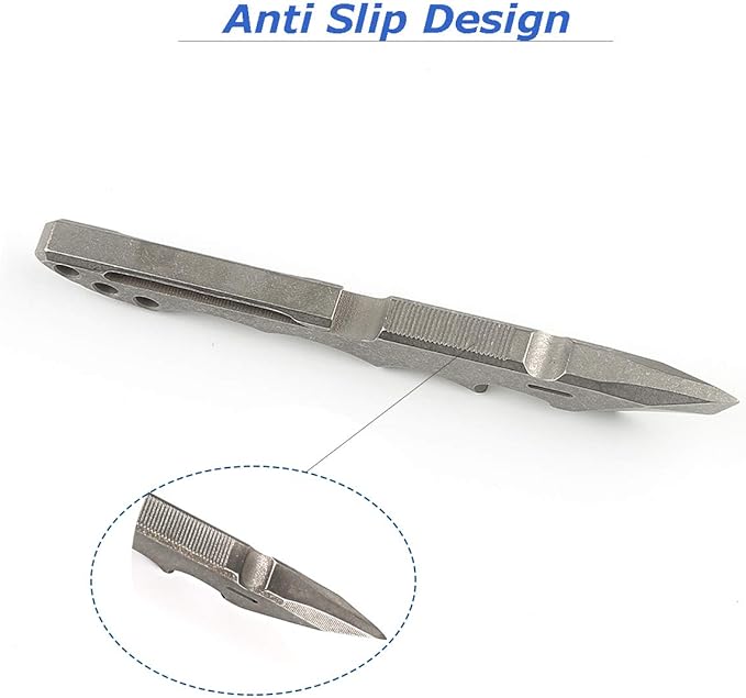 Titanium Pry Bar EDC Multi Tool with Bottle Opener Box Opener Clip Function (Grey)