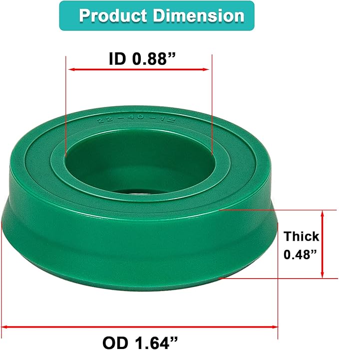 Hydraulic Jack Piston U-Cup Seal Replacement for 2 TON Floor Jack for 328 Series Sears-328.12001, 328.12002, 328.12160/ASTRO/Snap On/MAC