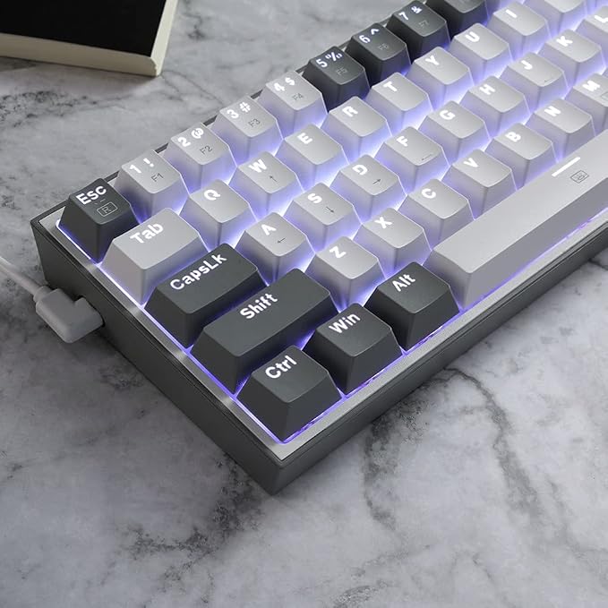 Redragon K617 Wired 60% Compact Hot-Swap RGB Gaming Mechanical Keyboard | 61 Keys Design for More Room to Aim, Swap-Ready Socket for Mod, Vibrant 20-Mode Lighting Hype Vibing, Pro Software Supported