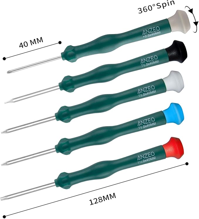 9 in 1 Torx Security Screwdriver Set, Xbox One/PS3/PS4/PS5 Controller Repair Tool Kit, Including Brush, Tweezers & Opening Pry Tools