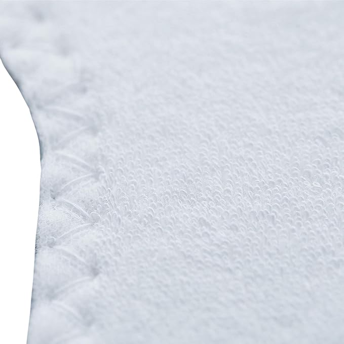 Happystep Cotton Terry Cloth Insoles, Barefoot Shoe Inserts, Sweat Absorption, Odor Control, Moisture-Wicking, Washable and Reusable, Zero Drop Shoe Insoles, 2 Pairs of White (Man Size 13)