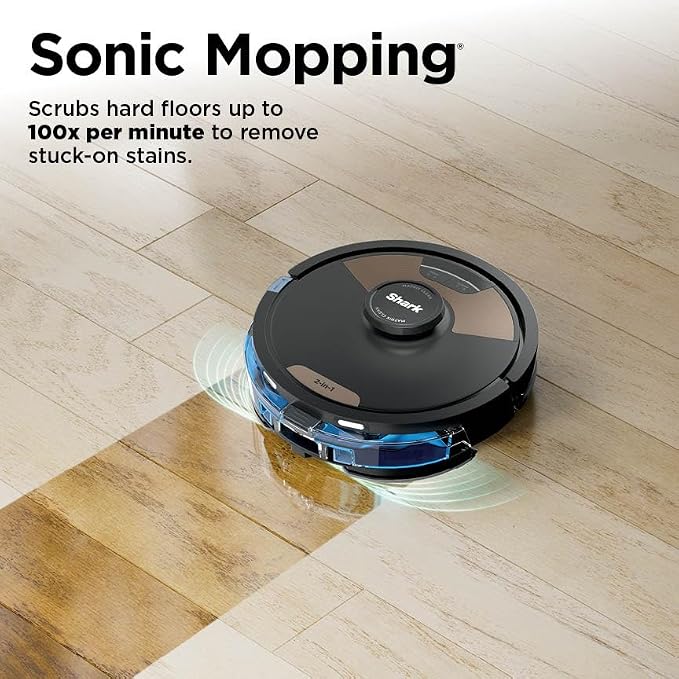 Shark Matrix Plus Robot Vacuum and Mop,UR2650WS | Sonic Mopping, Matrix Clean, CleanEdge, HEPA 30-Day Self-Empty Base, 360° LiDAR Mapping, Self-Cleaning Brushroll, Wi-Fi