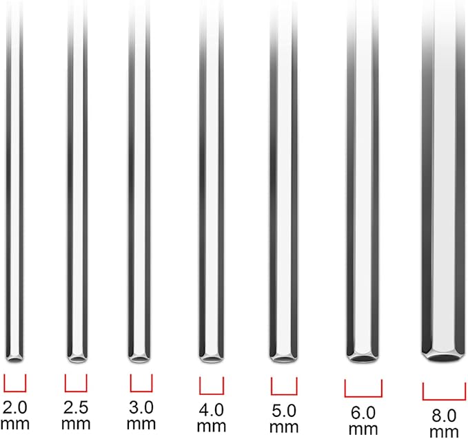 WISEUP 2.5mm t handle allen wrench set Metric,CR-V heavy duty hex key set with long arm