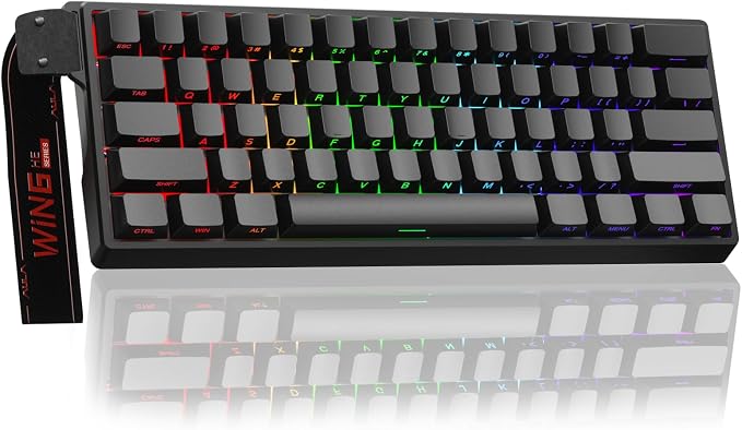 Aula WIN60 HE - 60% Mechanical Gaming Keyboard Wired, Magnetic Switch Hot Swappable, Adjustable Actuation Rapid Trigger Mode, 8000 Hz Polling Rate, RGB Small Keyboard 60 Percent Compact Design for PC