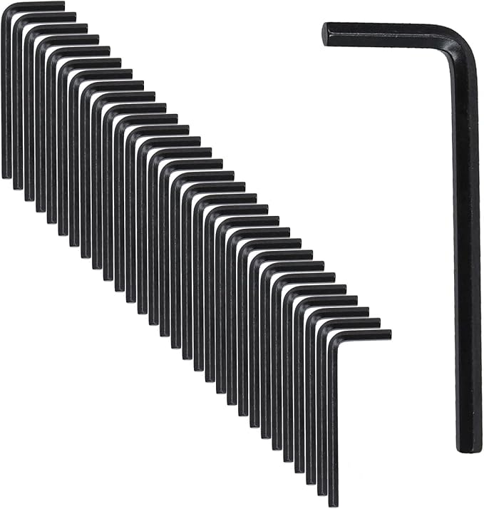 Antrader 4mm Allen Wrench L-Shaped Hex Key Set - Pack of 30 Repair & Installation Tool,Black
