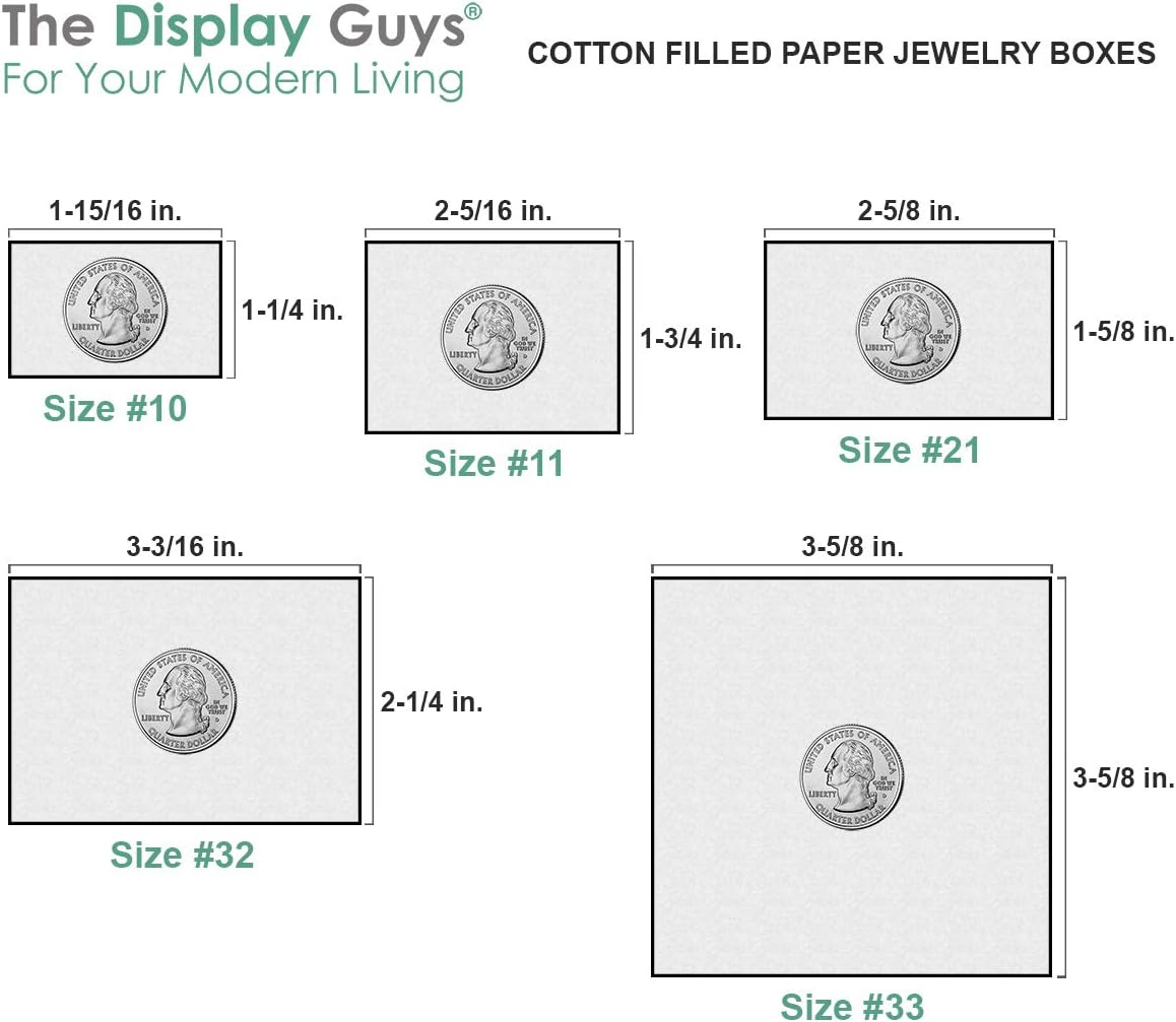 TheDisplayGuys - 25-Pack #33 Cotton Filled Cardboard Paper Jewelry Boxes Gift Case - Pastel Pink (3.5" x 3.5" x 1.0") - for Shipping or Storage