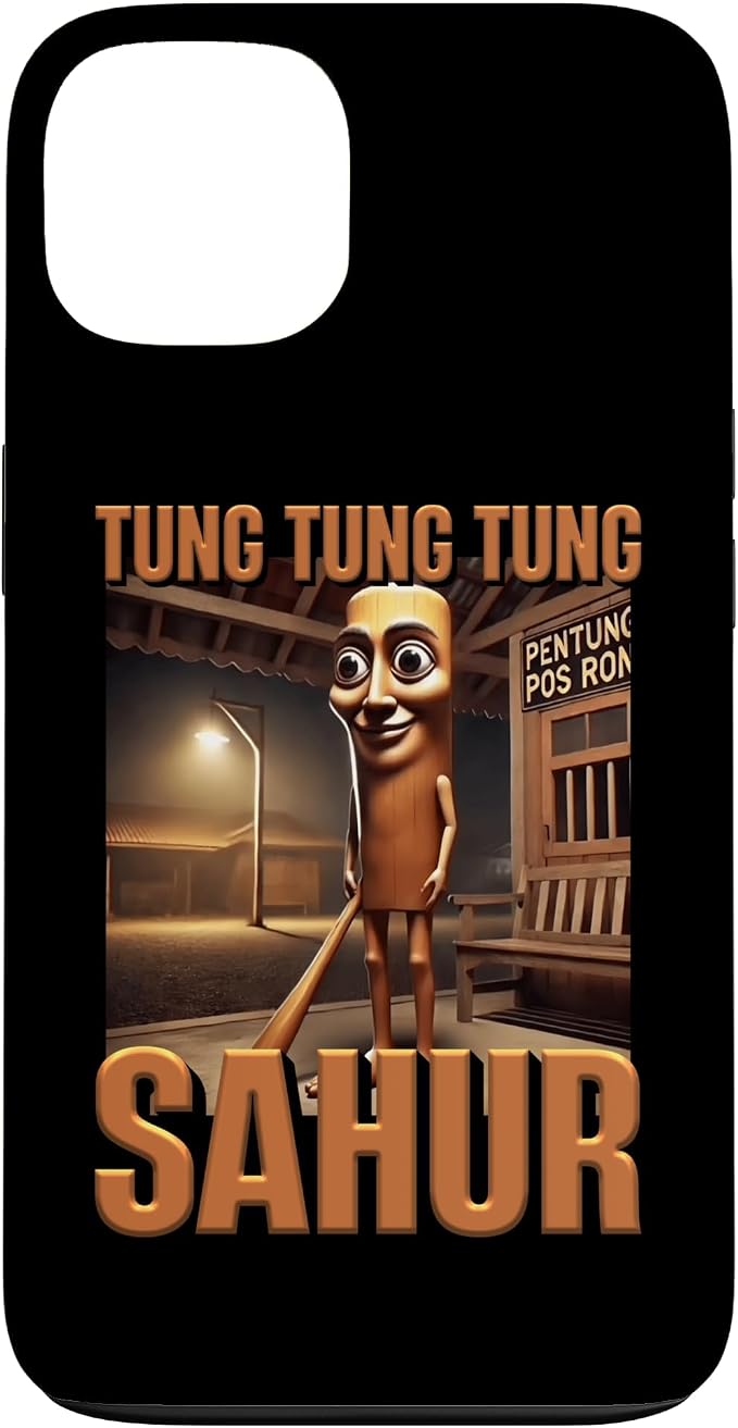 Internet Hilarious Meme AI Character Tung Tung Tung Sahur Case for iPhone 13