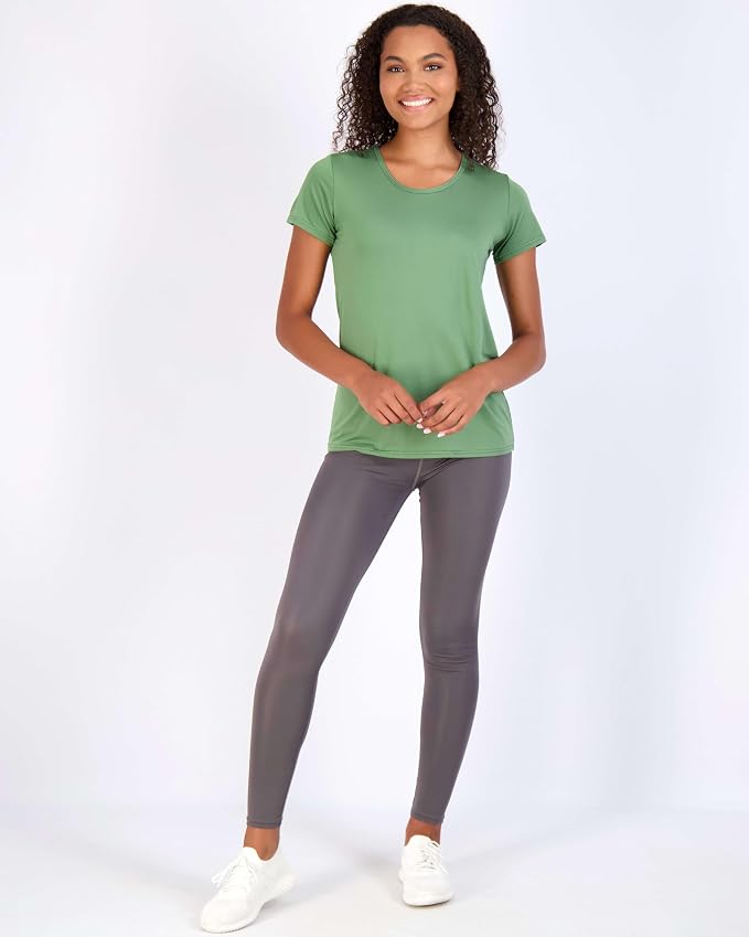 5 Pack Women's Dry Fit Short Sleeve Athletic Gym Workout Running Tops | Available in Plus Size, Exercise, Sports, Fitness, Quick Dry, Cooling, Moisture Wicking, Loose Basic Tees, Yoga, Pilates