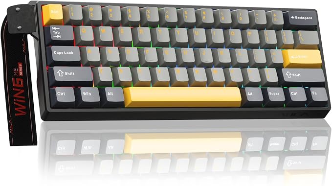 AULA WIN60 HE MAX - 60% Mechanical Gaming Keyboard Wired, Hall Effect Magnetic Switches Hot Swappable, Adjustable Actuation Rapid Trigger Mode, 8000 Hz Polling Rate, 60 Percent Keyboard Compact Design