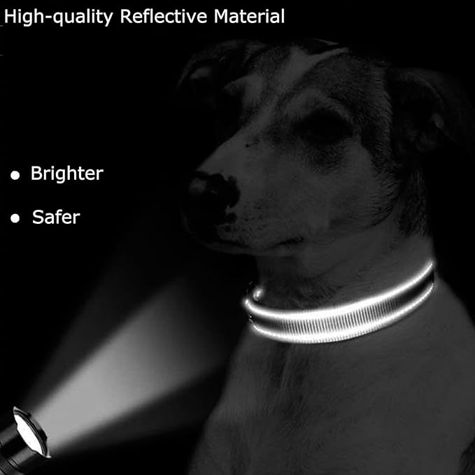 Roses&Poetry Reflective Dog Collar with Gradient Azure, Adjustable Durable Pet Collars for Small Medium Large Dogs (Azure-XS)