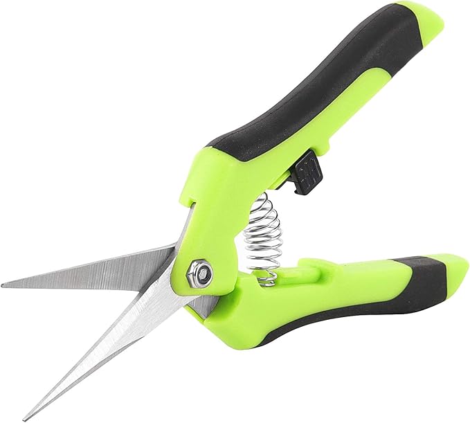 HAKZEON 10 Pack 6.5 Inch Professional Bud Trimming Scissors,Stainless Steel Micro-Tip Gardening Hand Pruners with Straight Blades, for Easy Pruning Garden Tree Pot Plant Flowers
