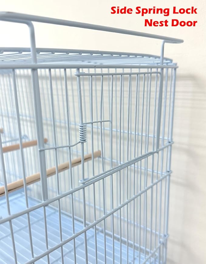 LOT of Stackable Breeder Bird Flight Cage with Removable Center Divider and Breeding Nest Box Doors with Removable Rolling Stand
