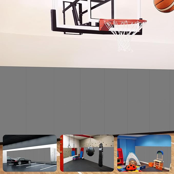 Gym Padding Wall Pads for Gym Wall Mats Basketball Wall Padding 2" Thick Foam Gym Wall Pad for Kids Wall Pad Protection, Waterproof Durable Wall Pads for Safety Colorful Wall Pad