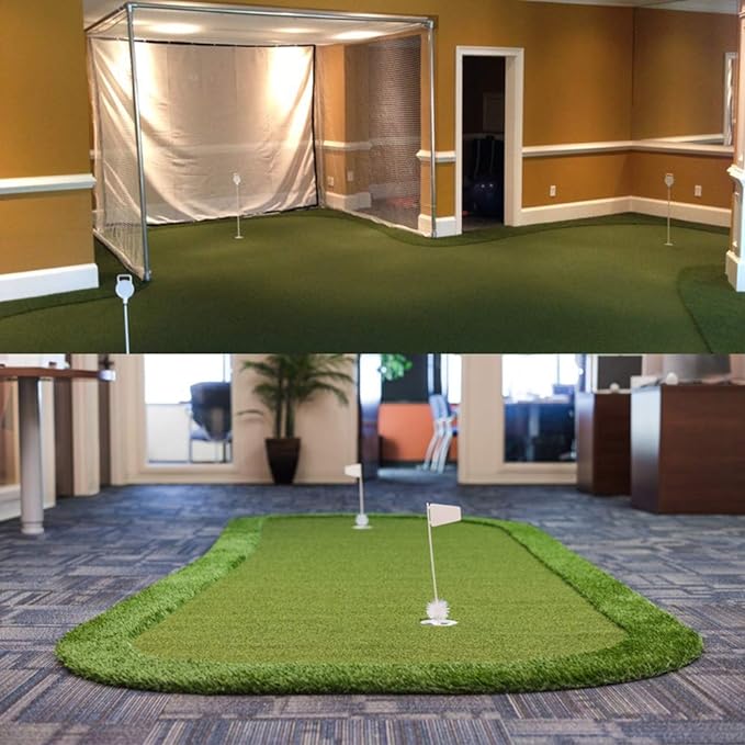 Pro Putting Green Golf Artificial Grass Turf 5FTX12FT， Indoor Outdoor Golf Training Mat, Synthetic Fake Grass for Baseball Football Gym Sports