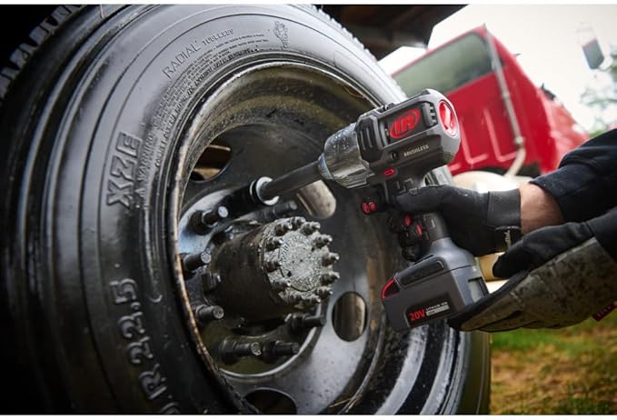 Ingersoll Rand W8571-K2 3/4" 20V Cordless Impact Wrench 2 Battery Kit, 2000 ft-lb Torque, 6" Extended Anvil, Friction Ring Thru-hole, Pistol