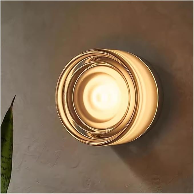 Modern LED Wall Lamp - Amber Jelly Decor Sconces for Living Room, Corridor, Study & Dining Room - Smokey Grey Fixture - Elegant Home Lighting Accent