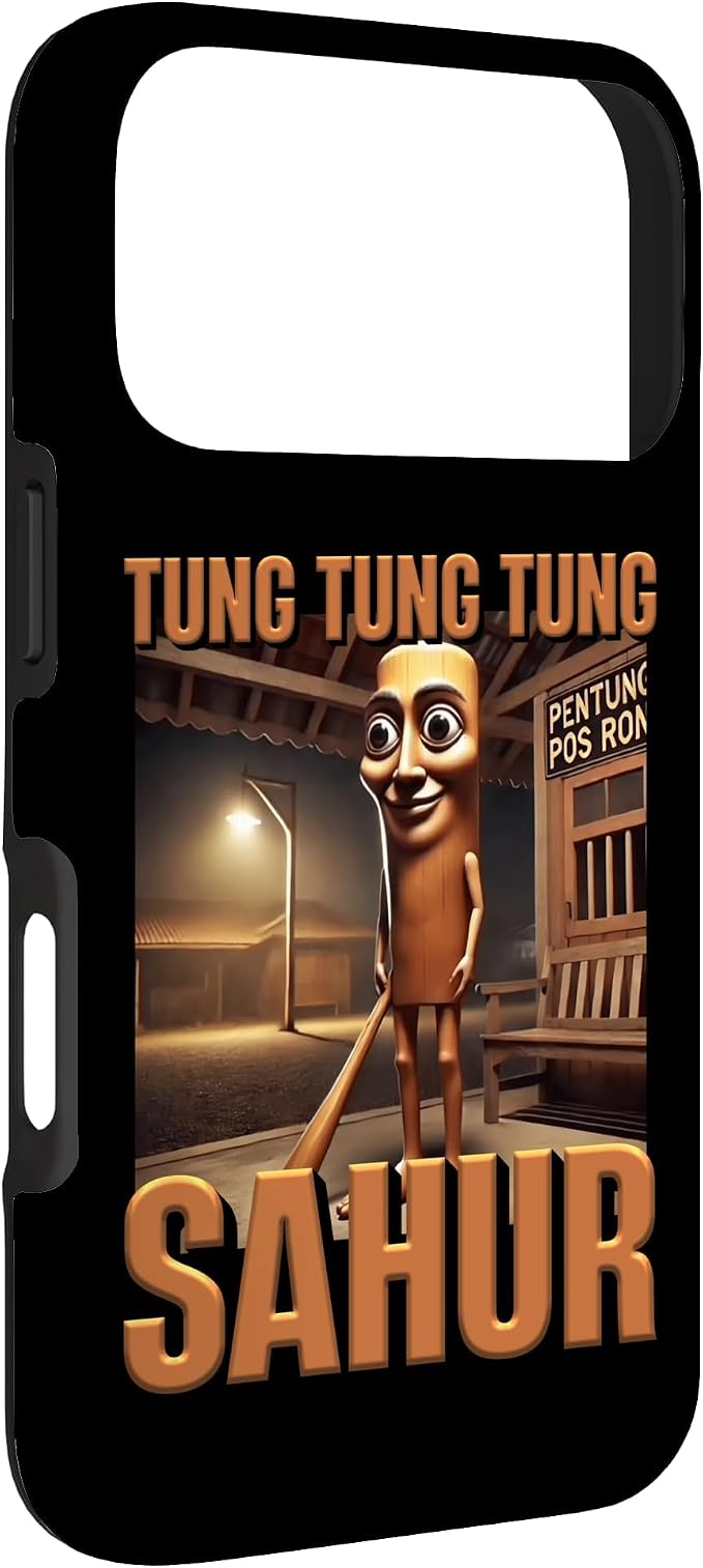 Internet Hilarious Meme AI Character Tung Tung Tung Sahur Case for iPhone 17 Pro