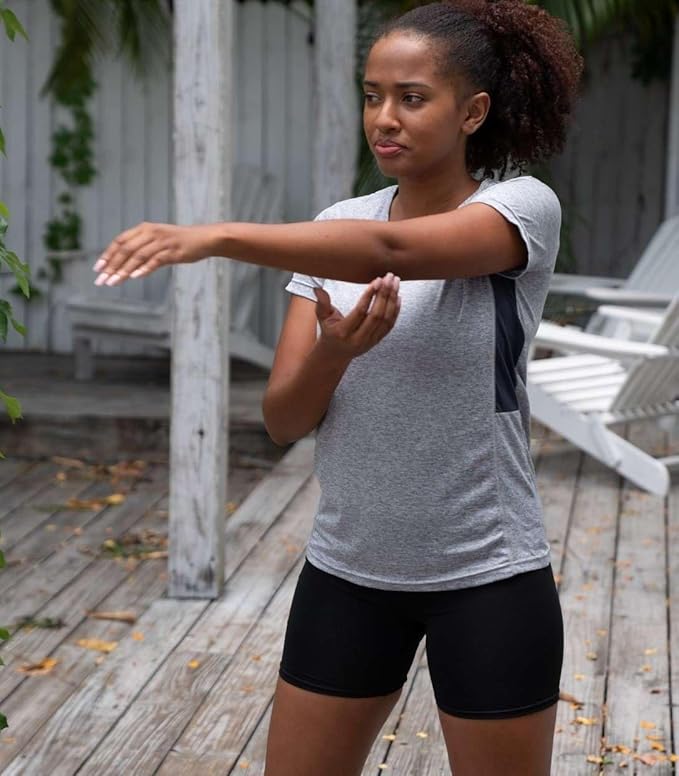 5 Pack Women's Dry Fit Short Sleeve Athletic Gym Workout Running Tops | Available in Plus Size, Exercise, Sports, Fitness, Quick Dry, Cooling, Moisture Wicking, Loose Basic Tees, Yoga, Pilates